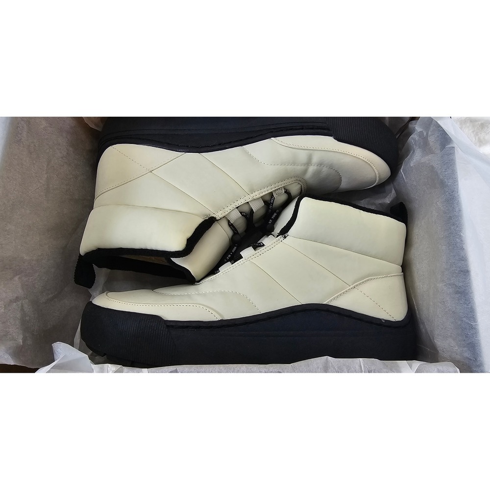 Dr. Scholls Time Ski Tofu Off White Quilted Ankle Boots Womens 7M H8915F1100